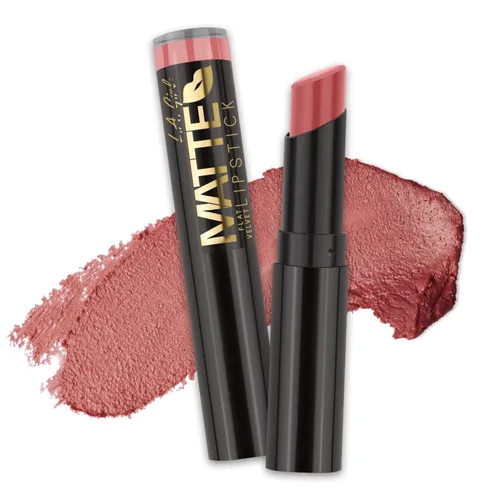 Vista 8 de L.A. Girl Lápiz labial mate de terciopelo plano, Bite Me GLC810