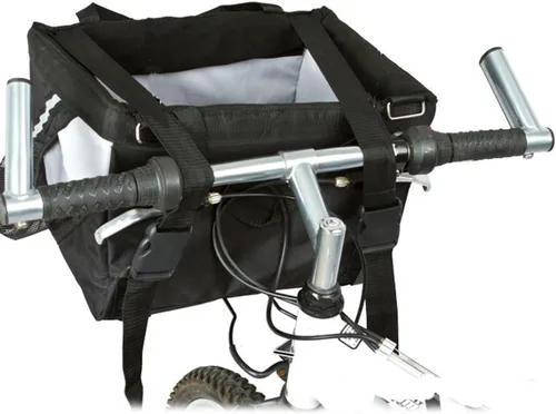Vista 2 de Pet Life ® Portabicicletas plegable para perros con correa de seguridad