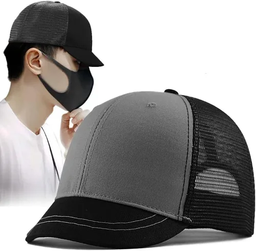 Vista 5 de FASHIXD Gorra de béisbol de malla de talla grande, transpirable, de ala corta, para verano, para camionero, para correr