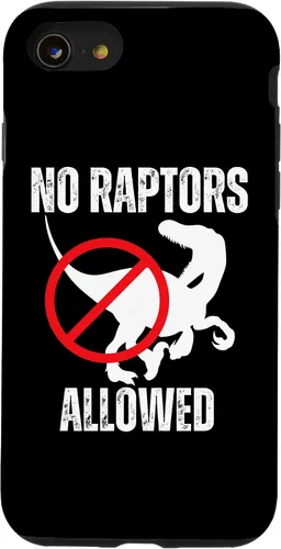 Vista 13 de Funda para iPhone 15 No Raptors Allowed Funny Neighborhood Dino Design