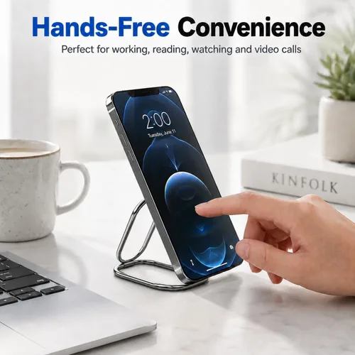 Vista 6 de VAWcornic Soporte para anillo de teléfono, soporte de dedo giratorio de doble dirección de 540° para iPhone, Samsung, Huawei Smartphone, Tablet