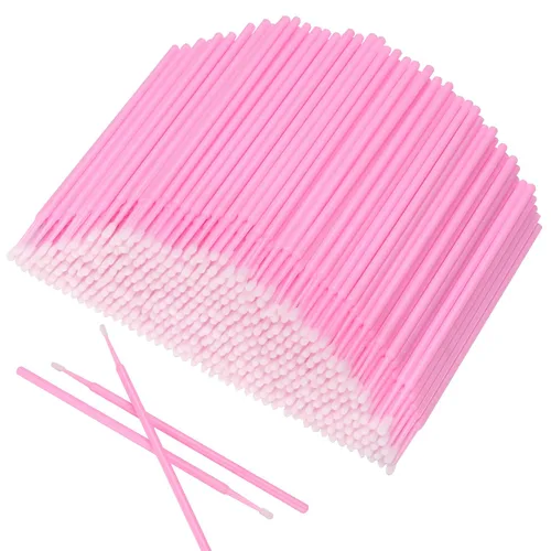 Vista 9 de Akstore 600 piezas desechables micro aplicadores cepillo extensión de pestañas (mezclado)