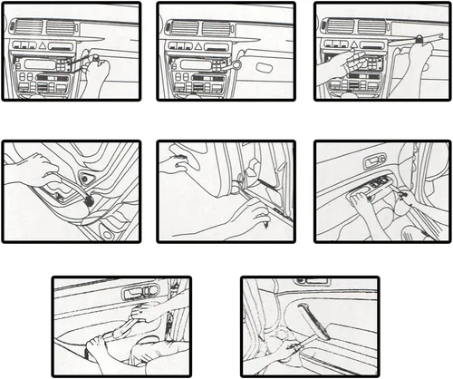 Vista 6 de 4 x Panel Interior Moldeo Recorte Abierto de la Herramienta del Panel del Panel de Remoción de Instalación Compatible con Coche Acura Dodge Cadillac