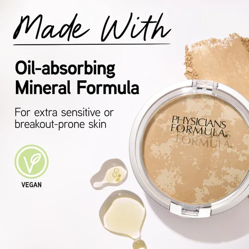 Vista 3 de Physicians Formula Mineral Wear Polvo facial sin talco, maquillaje mineral de cobertura ligera para pieles sensibles - Buff Beige