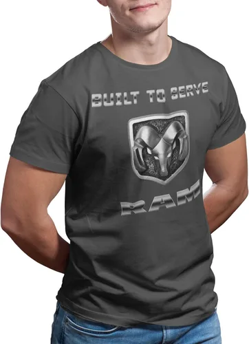 Vista 2 de Construido para servir Guts and Glory RAM, RAM Trucks Logo Camisas, Dodge Trucks Camiseta para hombre