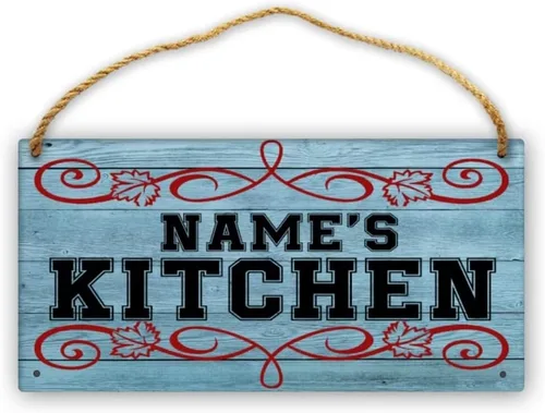 Vista 17 de Letrero de cocina de madera personalizado con sazonado con amor, accesorios de cocina, decoración de pared, regalos