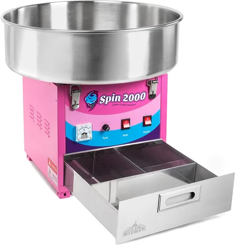 Vista 4 de Olde Midway - Máquina comercial eléctrica para hacer algodón de azúcar y caramelo - SPIN 2000