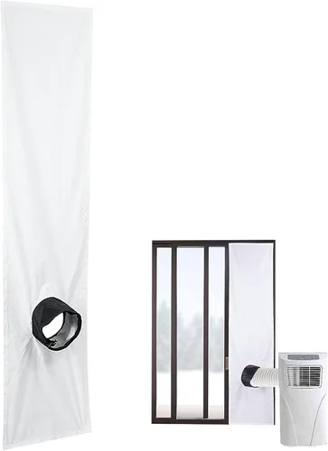 Vista 7 de Kit de paño de ventilación portátil para ventana de aire acondicionado, sello de ventana de aire acondicionado, ventilación universal de CA