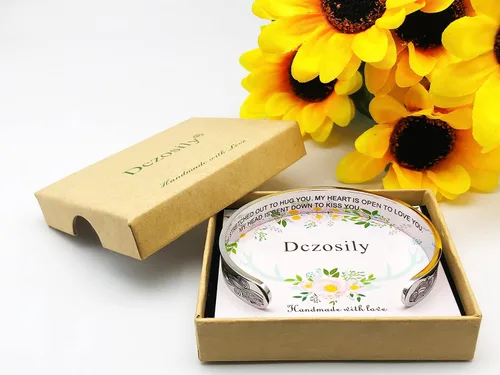 Vista 203 de Pulseras inspiradoras para mujer, joyería de acero inoxidable, con refranes, pulsera motivacional con mensaje oculto, pulseras grabadas para mejor