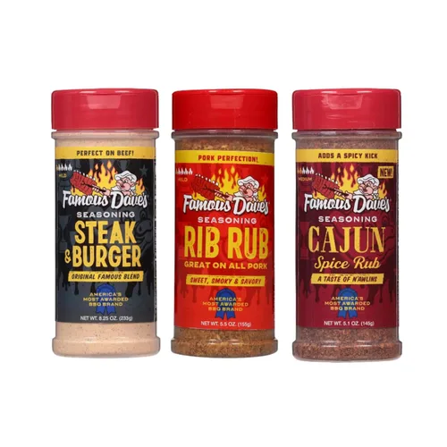 Vista 11 de Famous Dave's Paquete variado de condimentos: 3 unidades, Steak & Burger, Rib Rub & Devil's Spit (19.75 onzas)