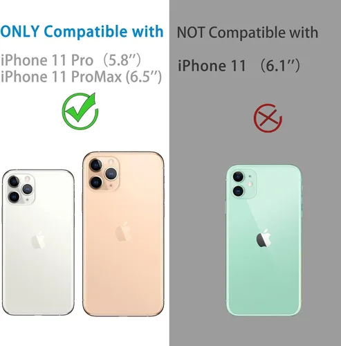 Vista 2 de Dengduoduo Paquete de 3 protectores de lente de cámara para iPhone 11 Pro de 5.8 pulgadas y iPhone 11 Pro Max de 6.5 pulgadas, vidrio templado