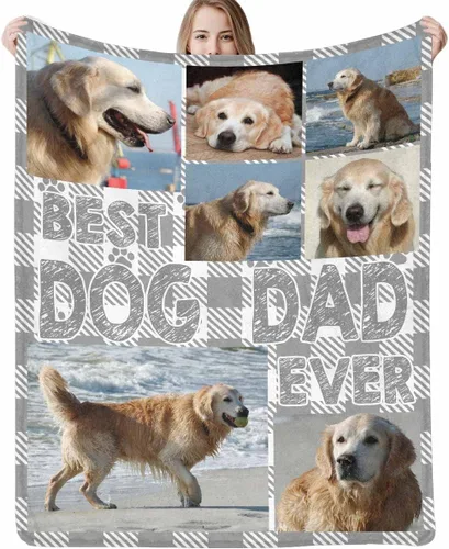 Vista 20 de Manta personalizada para papá abuelo, regalo de manta personalizada para el día del padre, manta personalizada con foto para papá, regalo
