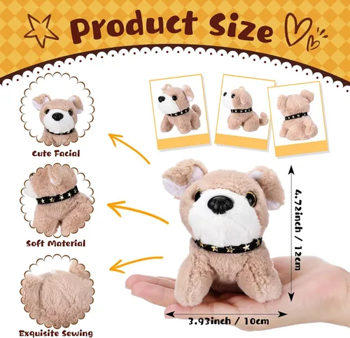 Vista 3 de Aoriher 36 piezas de mini perros de peluche a granel, animales de peluche pequeños, varios lindos y suaves, para ella, cachorros, regalos de fiesta