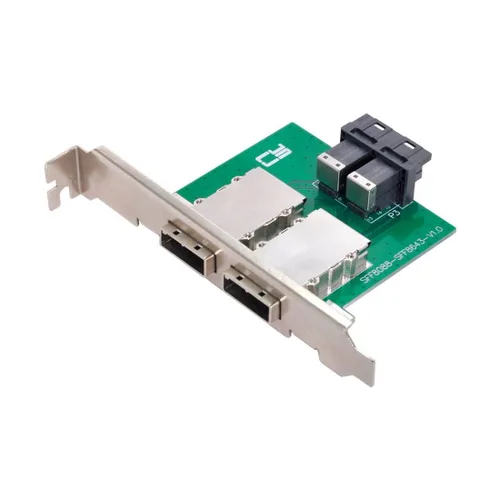 Vista 14 de chenyang Mini SAS 2 SFF-8088 a 2 SFF-8087 HD adaptador convertidor de servidor de datos con soporte