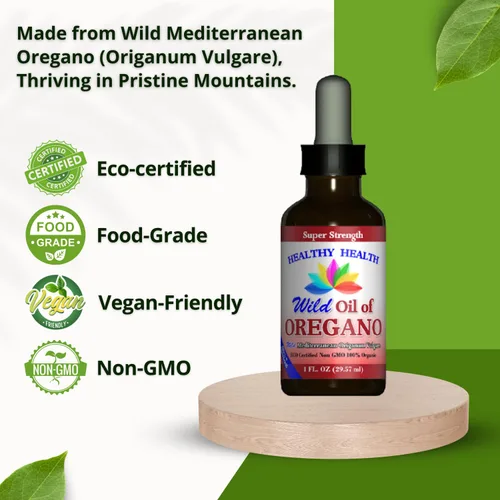 Vista 2 de Aceite de orégano – Wild Mediterranean – Certificado ECO orgánico (paquete de 3) Super Strength 86% Carvacrol, líquido, apoyo inmunológico, aceite