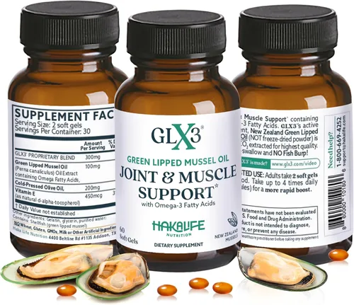 Vista 7 de Haka Life GLX3 - Cápsulas de aceite de mejillón de labios verdes para apoyo articular y muscular Suplemento de mejillón de labios verdes Omega-3