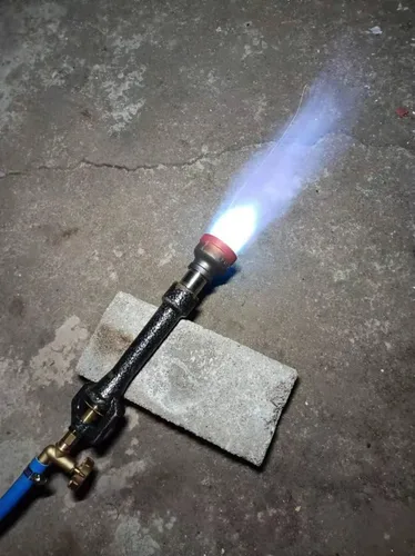 Vista 4 de Quemador de forja de propano con regulador, fabricación de cuchillos quemador de forja de gas para herrería horno de fundición de metal
