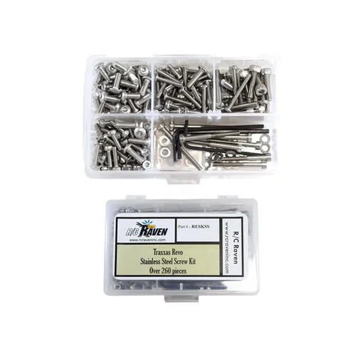 Vista 2 de Kit de tornillos y kit de piezas RC para Revo con más de 260 piezas de tornillo hexagonal de acero inoxidable RC herramienta de coche incluyendo