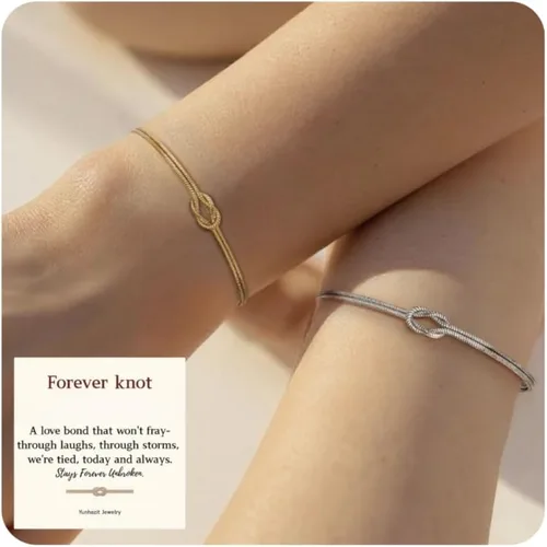 Vista 12 de Pulseras a Juego para Parejas – Pulseras BFF con Nudo de Amor de Promesa Infinita para Mujeres y Hombres, Joyería de Amistad Hipoalergénica que No