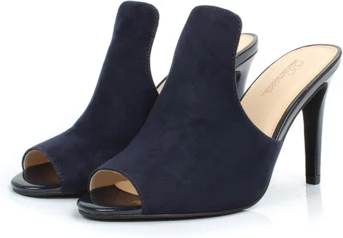 Vista 6 de DUNION Women's Brody Comfortable Peep Toe Stiletto High Heel Dress Slip on Mules