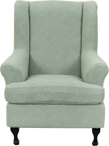 Vista 47 de CRFATOP 2 fundas elásticas para silla con respaldo de alas de mariposa, fundas de tela de elastano con respaldo de ala, fundas para sillón con parte