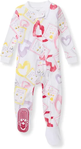 Vista 62 de Burt's Bees Baby Pijama para bebé niña, 100% algodón orgánico, pijama de una pieza, overol diagonal con cremallera, ajuste cómodo