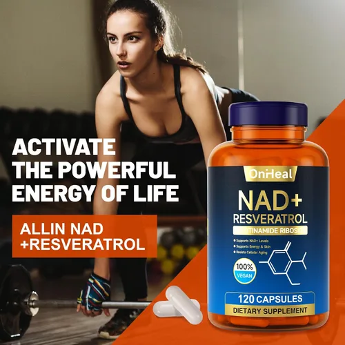 Vista 7 de Resveratrol Suplemento para energía y piel - Refuerzo antienvejecimiento con resveratrol - Apoya la salud celular y la concentración - 120 cápsulas