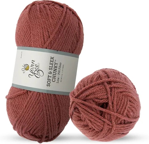 Vista 24 de Yarn Bee 5 – Hilo acrílico voluminoso para ganchillo y tejer – Madeja suave, 193 metros – Negro
