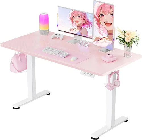 Vista 42 de ErGear - Escritorio eléctrico de pie de altura ajustable, escritorio para estar sentado o de pie de 31.5 x 18.9 pulgadas, escritorio de computadora