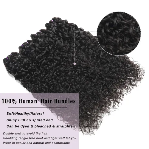 Vista 3 de Beauty Queen 16A Paquetes de Cabello Crudo Ondas de Agua 14 16 18 Pulgadas 3 Paquetes 100% Cabello Virgen Brasileño Sin Procesar Paquetes Tejidos
