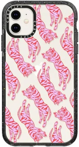 Vista 79 de Funda Impact de CASETiFY para iPhone 11 - Tiempo A Solas de Esther Kim - Negro Claro