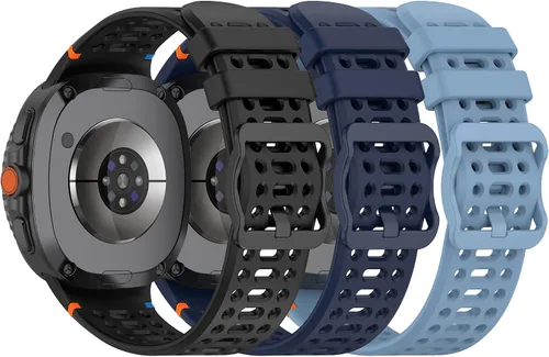 Vista 15 de Paquete de 3 correas compatibles con Samsung Galaxy Watch 8 Classic de 1.811 pulgadas, Watch 8 de 1.575 pulgadas/1.732 pulgadas, correa deportiva