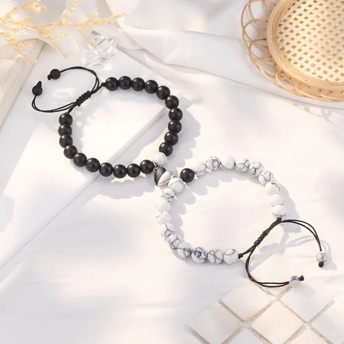 Vista 3 de PINKDODO I Love You Bracelet Gifts Couples Bracelets Valentines' Day Christmas Anniversary Birthday Gifts for Boyfriend Girlfriend Women Men