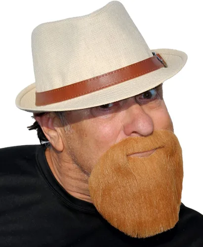 Vista 3 de Barba de círculo completo falsa de la cabra extendida realista, barba del traje de la novedad