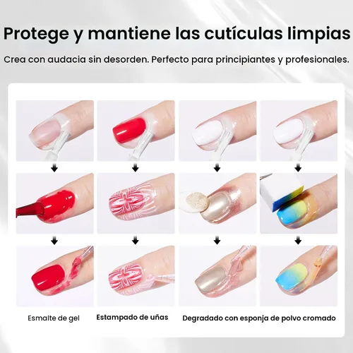 Vista 2 de Beetles - Látex líquido sin olor para uñas, 0.5 onzas líquidas, barrera de esmalte de uñas de látex blanco, protector de cutículas para gel