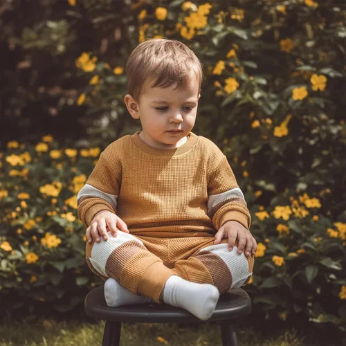 Vista 32 de Kuriozud Conjunto de 2 piezas de sudadera con cuello redondo y pantalones deportivos para niños pequeños para otoño e invierno