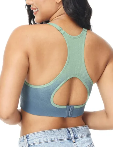 Vista 5 de HOFISH Sujetadores de lactancia de soporte para lactancia materna de impacto medio para maternidad y lactancia, brasier deportivo sin costuras