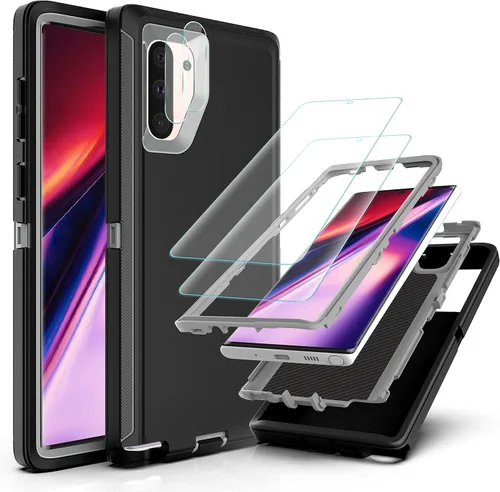 Vista 7 de YmhxcY Funda para Note 10 con película de TPU flexible autorreparable (paquete de 2) y película protectora de pantalla para lente de cámara