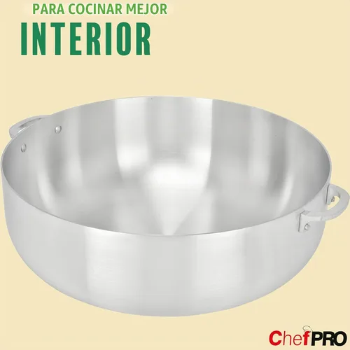 Vista 6 de Cacerola de aluminio CALDERO de Chef Pro, aluminio, rendimiento de cocción superior para una distribución uniforme del calor, perfecta para servir