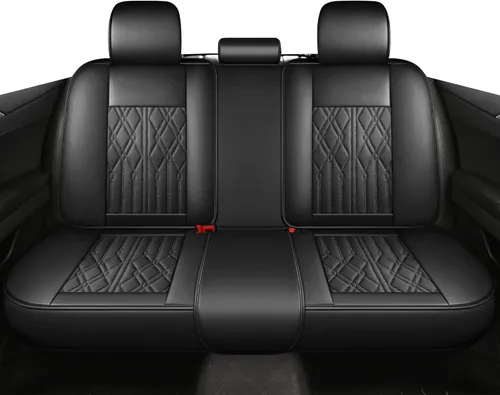 Vista 11 de Huidasource Juego completo de fundas de asiento de automóvil, funda de asiento de cuero transpirable para la mayoría de automóviles, SUV