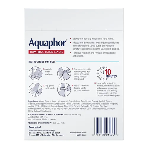Vista 13 de Aquaphor - Mascarillas reparadoras de terapia avanzada, 6 máscaras x 0.7 onzas líquidas