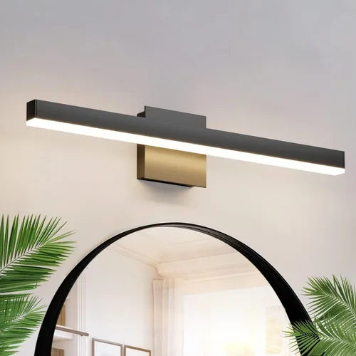 Vista 14 de Aipsun - Lámpara LED para baño moderna, color negro