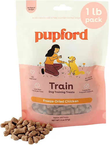 Vista 5 de Pupford Golosinas de entrenamiento liofilizadas para perros y cachorros, más de 1800 bocados de ingredientes limitados