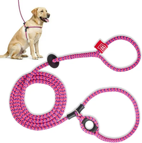 Vista 23 de Harness Lead Juego de arnés y correa para perro sin tirones, arnés antitirones para todas las razas y tamaños, diseño de cuerda acolchada de una