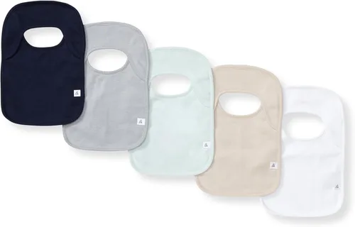 Vista 16 de Burt's Bees Baby Baberos unisex para bebé, trapos de baba de hombro de solapa, 100% algodón orgánico con baberos absorbentes de toalla de rizo A