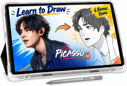 Vista 8 de PicassoTab 10" Standalone Drawing Tablet, No Computer Needed, Portable, A10