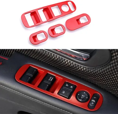 Vista 8 de 4 calcomanías decorativas para interruptor de ventana, cubierta de marco, moldura de cerradura de puerta, accesorios interiores para Honda HRV HR-V