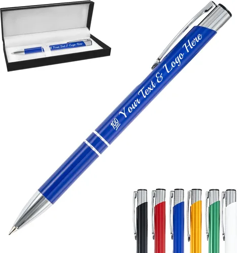 Vista 11 de Bolígrafo personalizado, 1 unidad, bolígrafo personalizado con logotipo de mensaje de nombre comercial grabado, tapa de clic de tinta negra, regalo