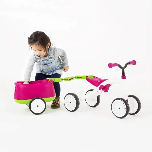 Vista 2 de cuadriciclo Grow-with-Me Chillafish Quadie, 4 ruedas, cuadraciclo + remolque, Lime