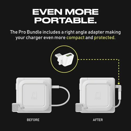 Vista 2 de Reel The Side Kick Organizador de Cables Plegable con Adaptador de Ángulo Recto USB-C Compatible con Cables de Carga de MacBook y PC y Gestión